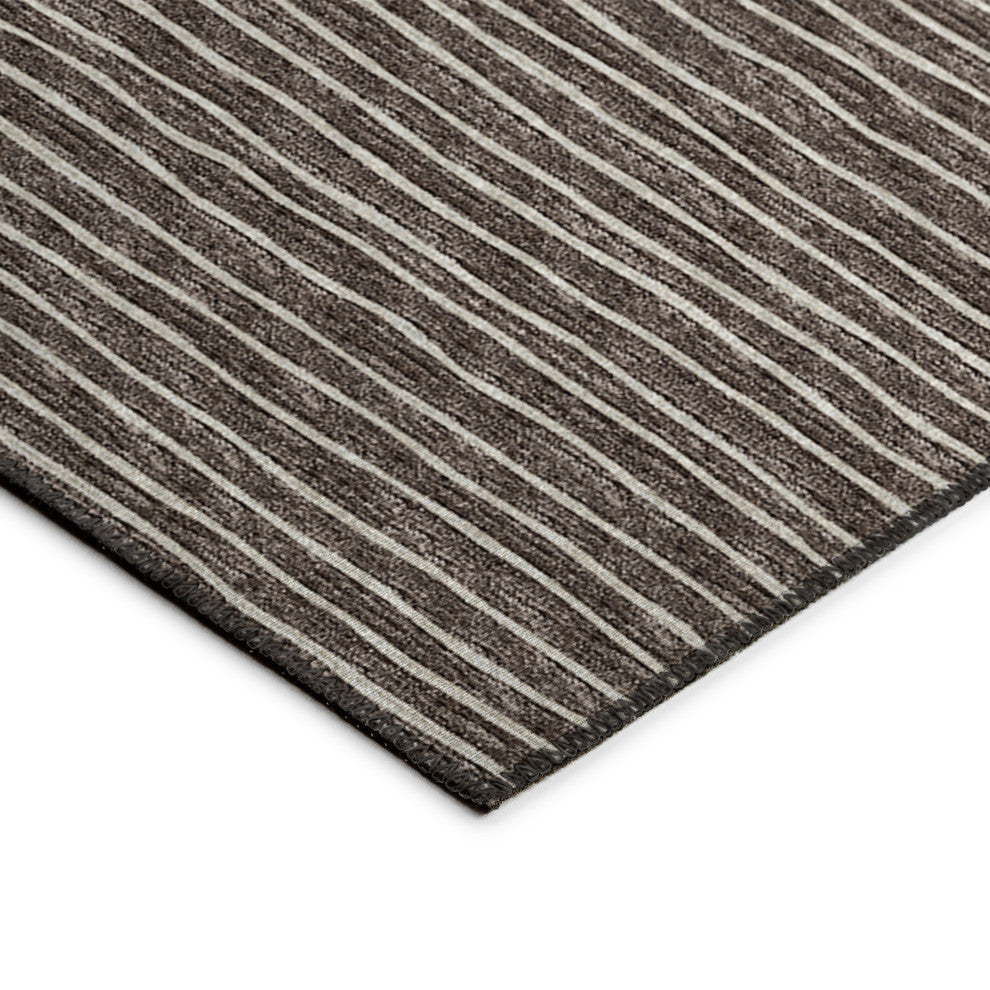 Indoor/Outdoor Laidley LA1 Chocolate Machine Washable 8' x 8' Rug