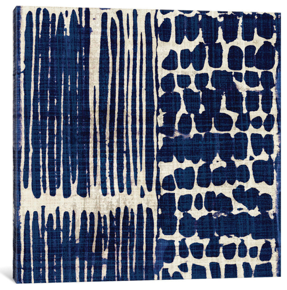 "Indigo Batik III" by Wild Apple Portfolio, 12"x12"x1.5"