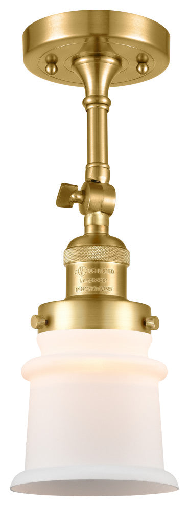 Small Canton 1 Light Sconce, Satin Gold, Matte White