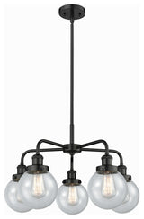 Innovations Beacon 5 24" Chandelier Matte Black