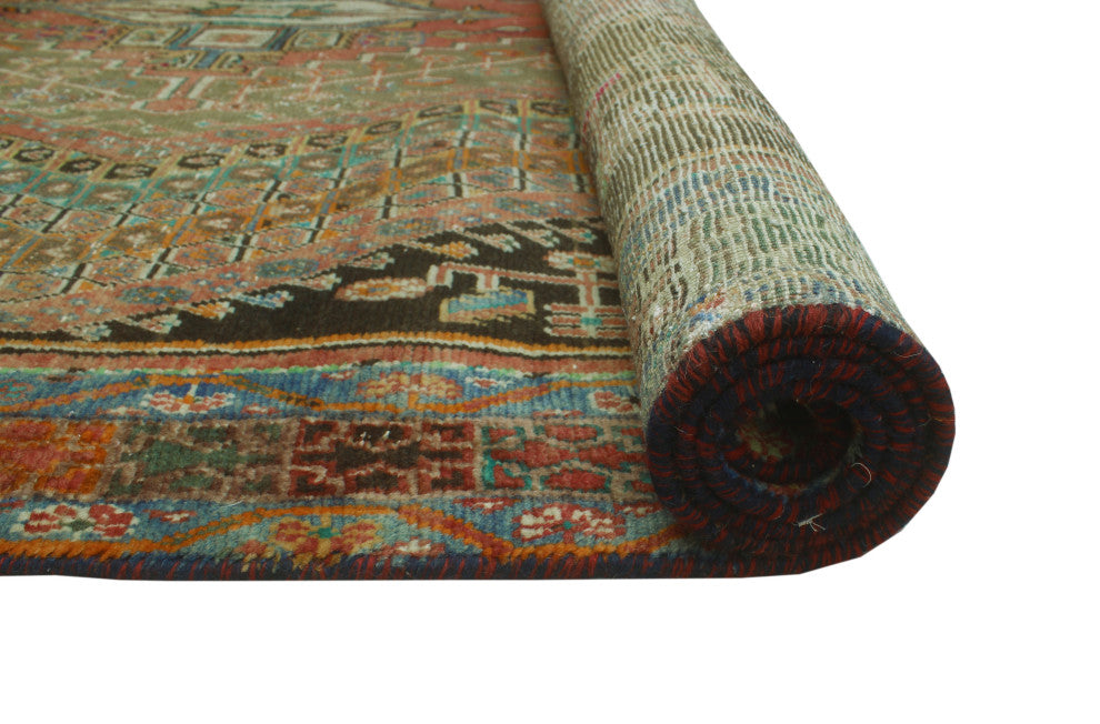 Semi-Antique Catalan Green Rug
