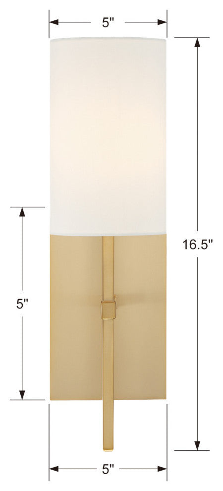 Veronica 1 Light Aged Brass Wall Mount