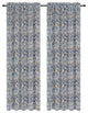 Jacquard Vine Drapery Curtain Panels, Blue, 50"x84", Set of 2
