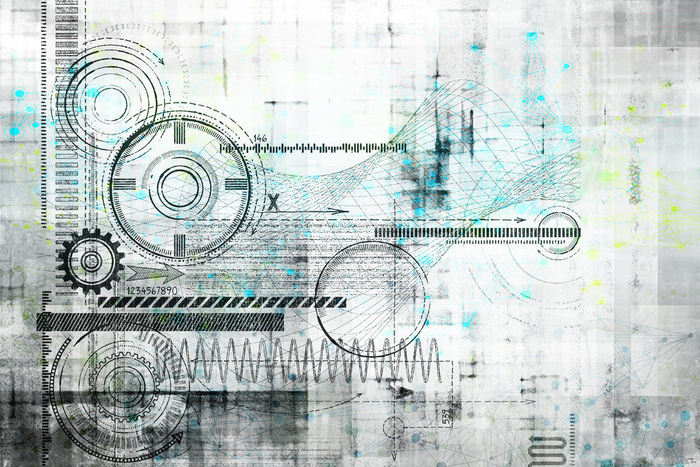 "Gears" Fine Art Canvas Print, 36"x24"