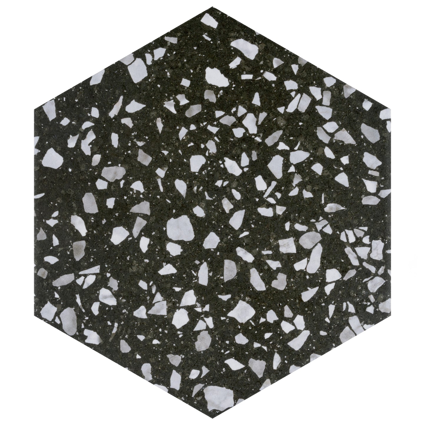 Venice Hex Black Porcelain Floor and Wall Tile