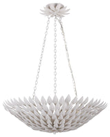 Broche 6 Light Matte White Chandelier