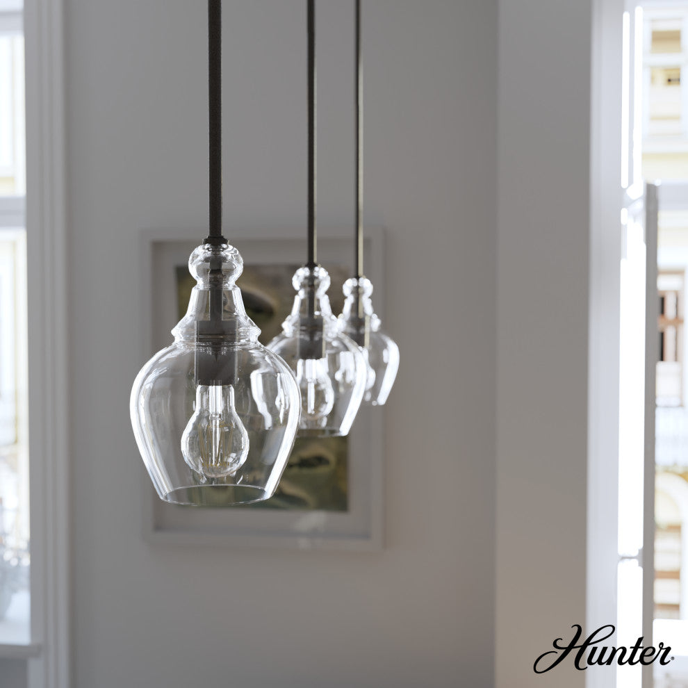 Hunter Maple Park Noble Bronze 1 Light Mini Pendant Ceiling Light