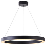 LED Chandelier, Matte Black
