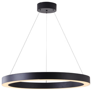 LED Chandelier, Matte Black