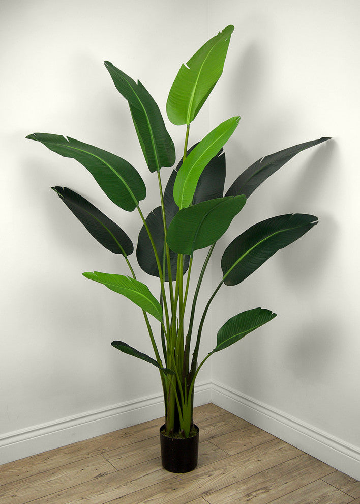 Faux Botanical Traveler's Palm in Green 88"H