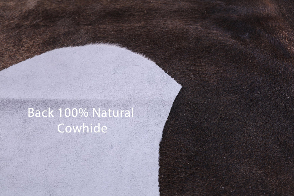 6' 11" X 5' 9" Organic Natural Hair-On Cowhide Area Rug C1600
