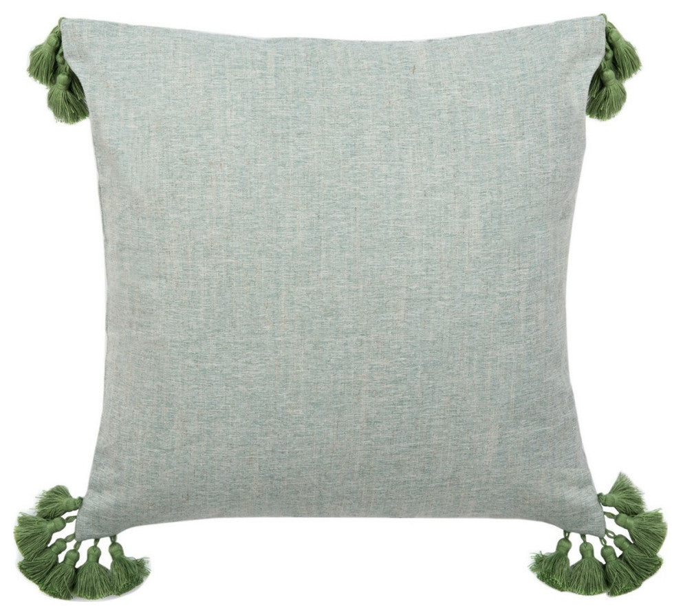Safavieh Larzon Pillow Hunter Green 18" X 18"