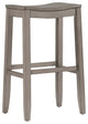 Fiddler Non-Swivel Backless Stool, Aged Gray Wood Finish, Counter Height