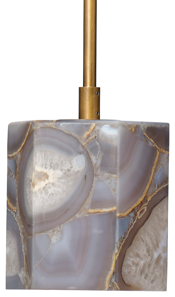 Hex Agate 1-Light Pendant