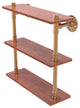Pipeline 16" Ironwood Triple Shelf, Brushed Bronze