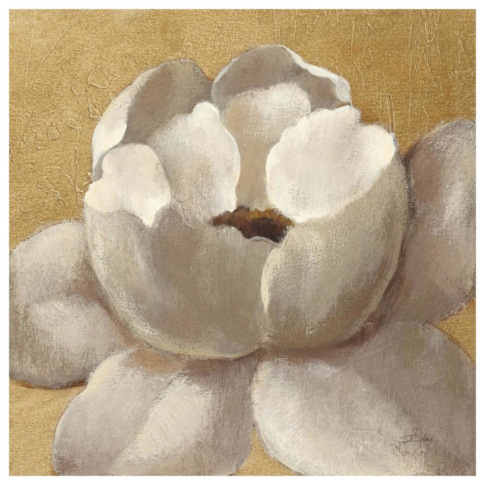 "Sunset Flower II on Gold" Digital Paper Print by Silvia Vassileva, 38"x38"