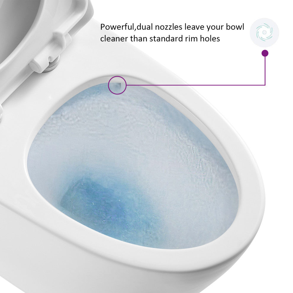 Ceramic Dual Flush One Piece Toilet-Including Toilet Seat