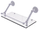 Prestige Monte Carlo 18" Floating Glass Shelf with Rail, Matte White