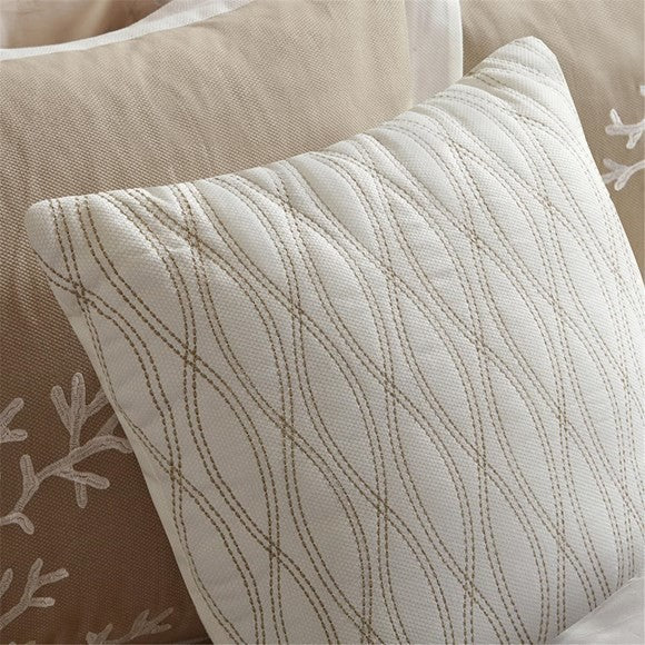 Harbor House Coastline Coastal Coral Seaside 6-Piece Comforter Set, Taupe, King