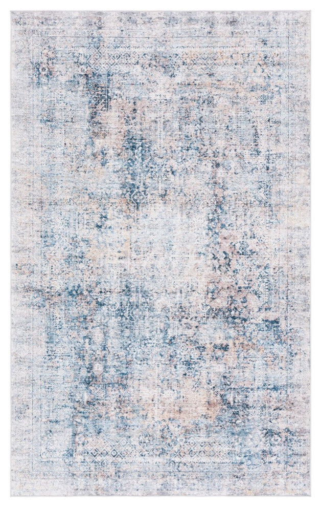 Safavieh Arizona Machine-Washable Collection ARZ539 Rug, Navy/Beige, 8'x10'
