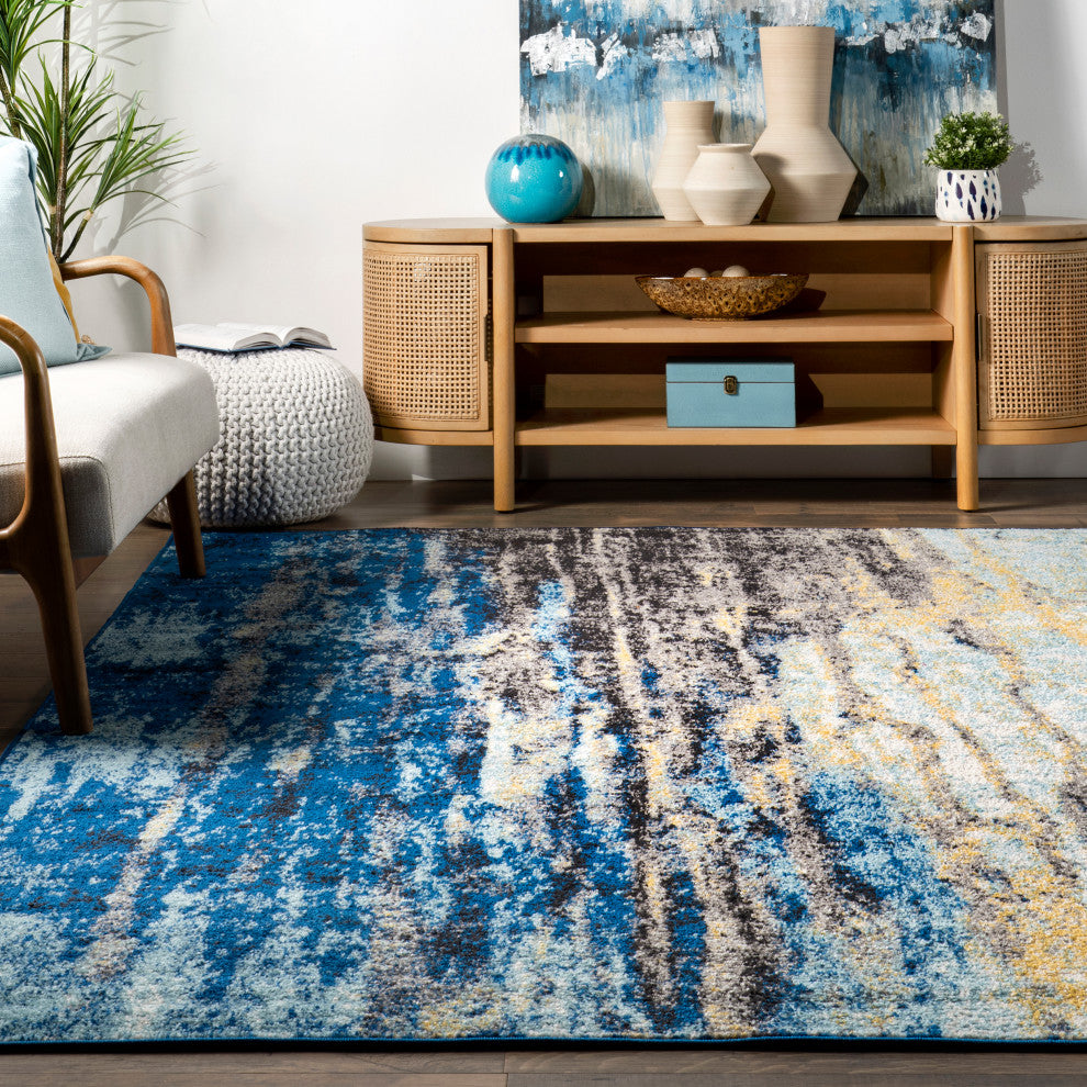 Nuloom Katharina Contemporary Area Rug, Blue 5'