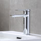 Luxier BSH07-S Single-Handle Bathroom Faucet with Drain, Chrome