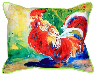 Red Rooster Extra Large Zippered Pillow 20x24