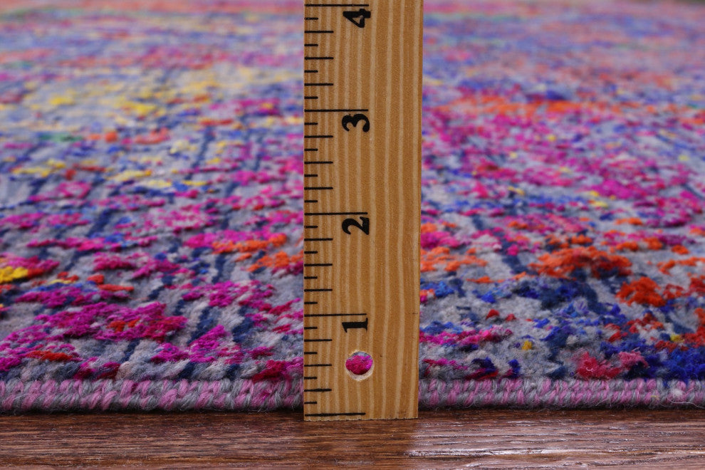 Handmade Modern Wool and Silk Rug 8' 10" X 12' 4" Q11861