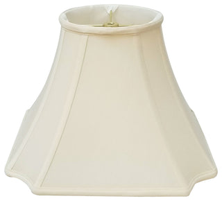 Royal Designs Square Inverted Cut Corner Basic Lampshade, Black, Eggshell, 6.5x1