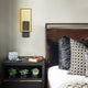 Modern Black LED Wall Sconce With Rectangle Aluminum Shade Neutral Light 4000K