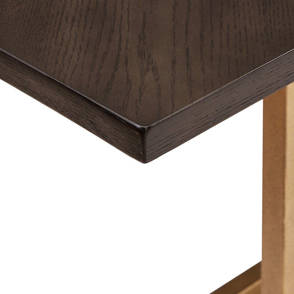 Chesher Gold Finish 68-inch Rectangular Dining Table