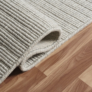Light Gray Transitional Solid Handwoven New Zealand Wool Indoor Rug, 9' x 12'