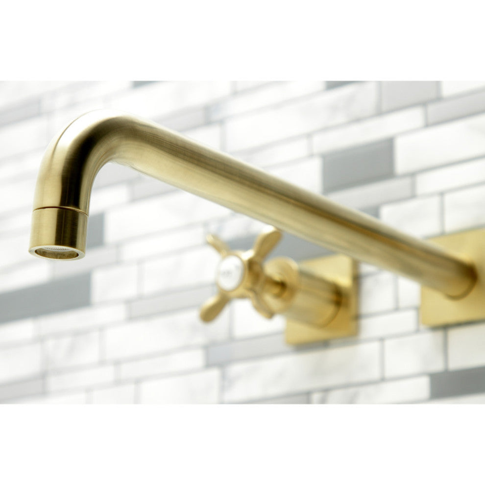 KS6047BEX Wall Mount Tub Faucet, Brushed Brass