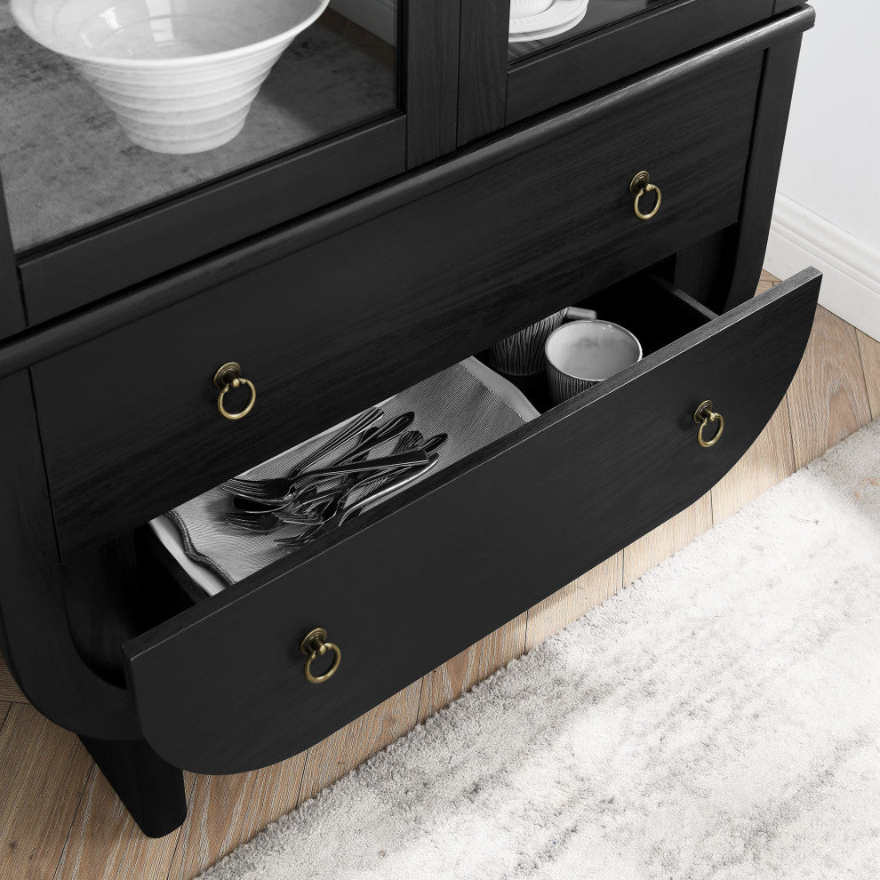 Nyx Arched Display Cabinet, Black