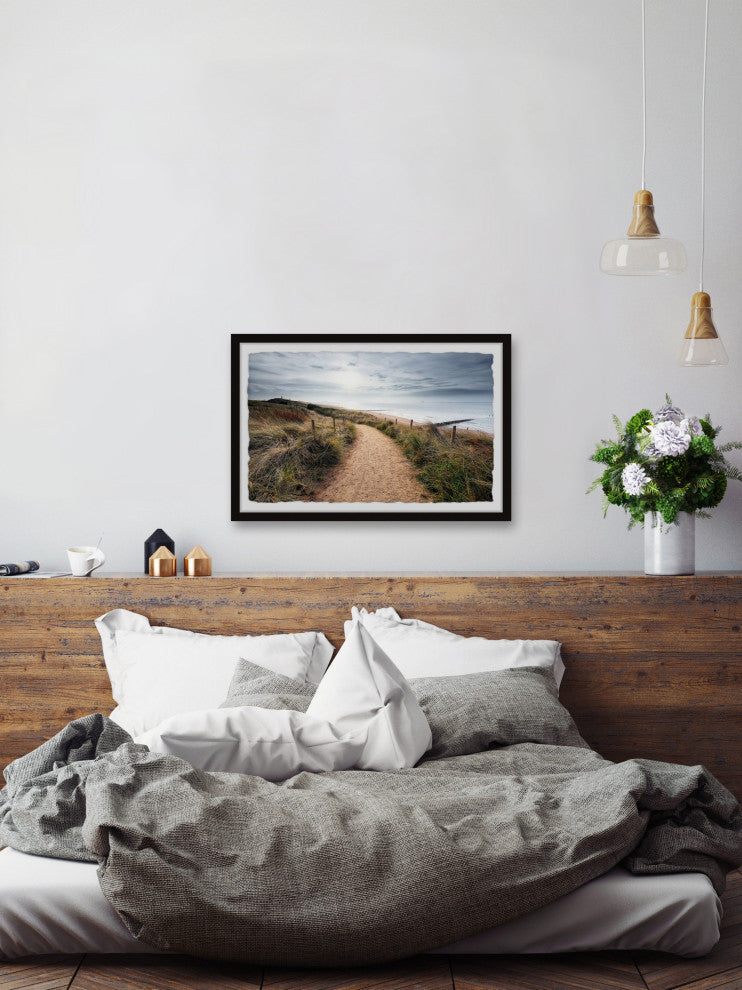 "Cloud, Sun and Grass" Framed Painting Print, 30x20