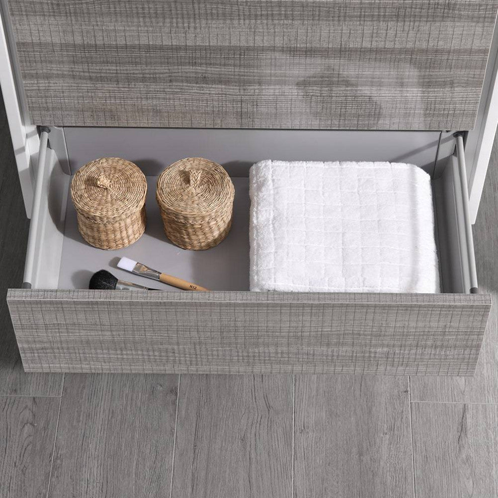 Fresca FCB9230HA-I Catania 30" Glossy Ash Gray Wall Hung Cabinet With Sink