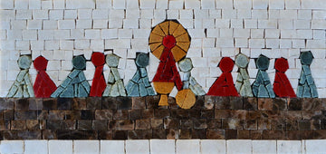 Religious Mosaic, The Last Supper, 18" X 9"