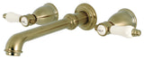 KS7027BPL Two-Handle Wall Mount Tub Faucet, Brushed Brass