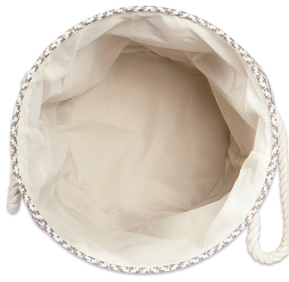 DII Paper Bin Geo Diamond Rust Round Medium 17"x14"x14"