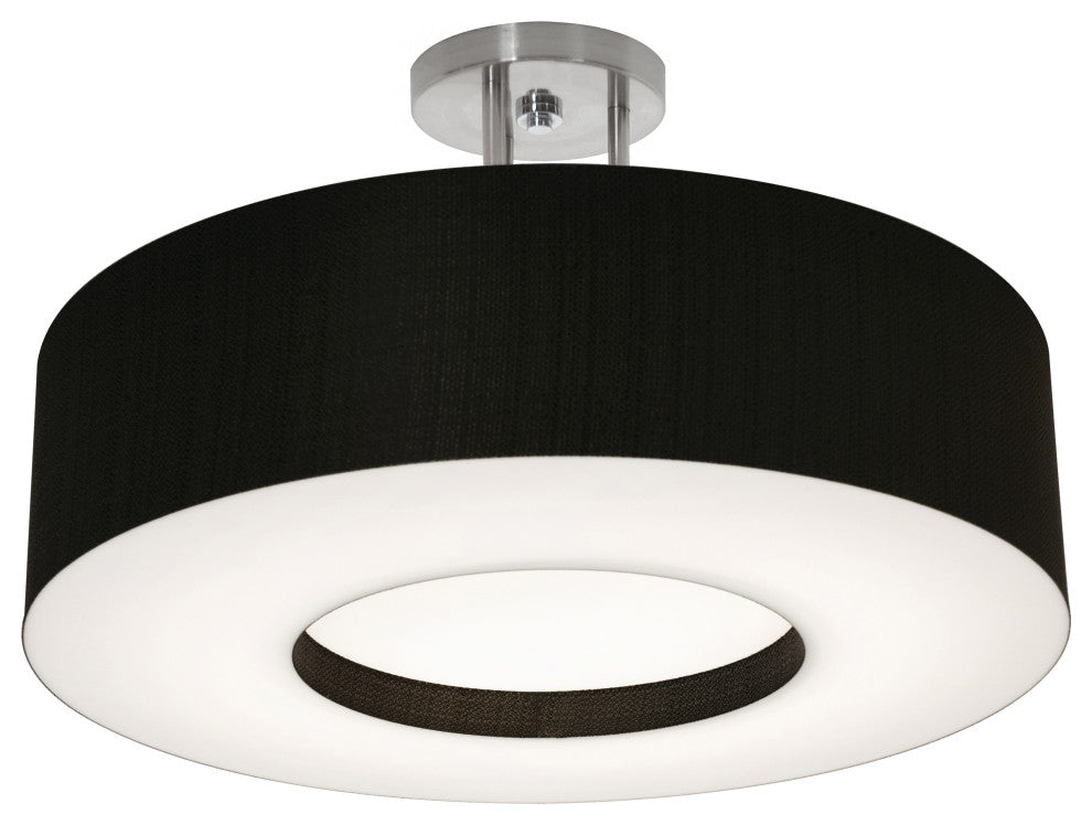 Montclair 19'' Fixture Light, Black, Semi-Flush