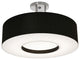 Montclair 19'' Fixture Light, Black, Semi-Flush