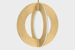 Corbett Lighting Samos Integrated LED Pendant, Vintage Brass, 20.5"Dx22.5"H