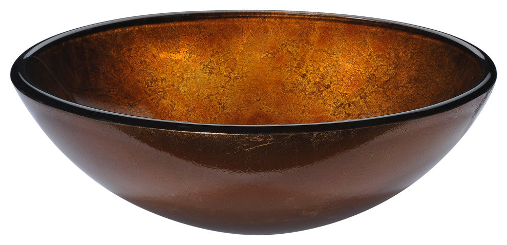 ANZZI Gardena SeriesTempered Glass Bathroom Vessel Sink