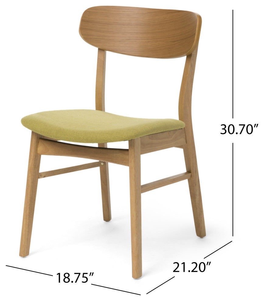 GDF Studio Leona Mid-Century Modern 5 Piece Dining Set, Green Tea