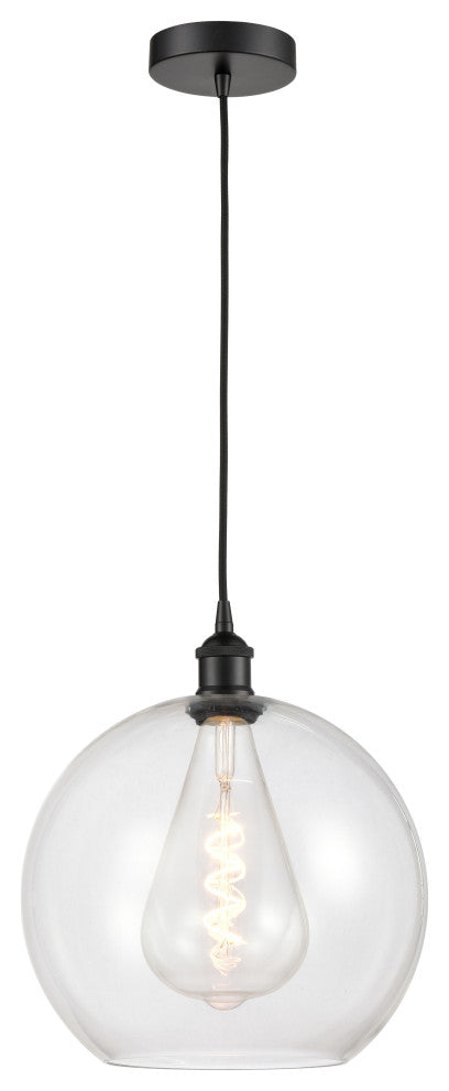 Innovations 616-1P-BK-G122-12-LED 1-Light Mini Pendant, Matte Black