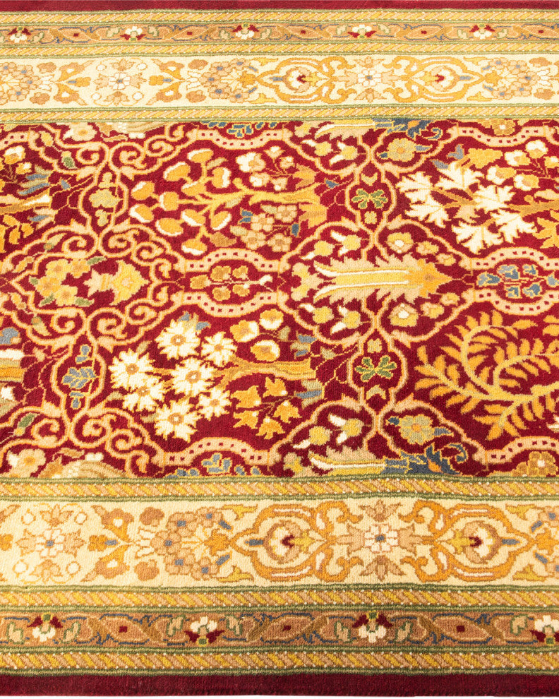 Mogul, One-of-a-Kind Hand-Knotted Area Rug Red, 2'6"x12'1"