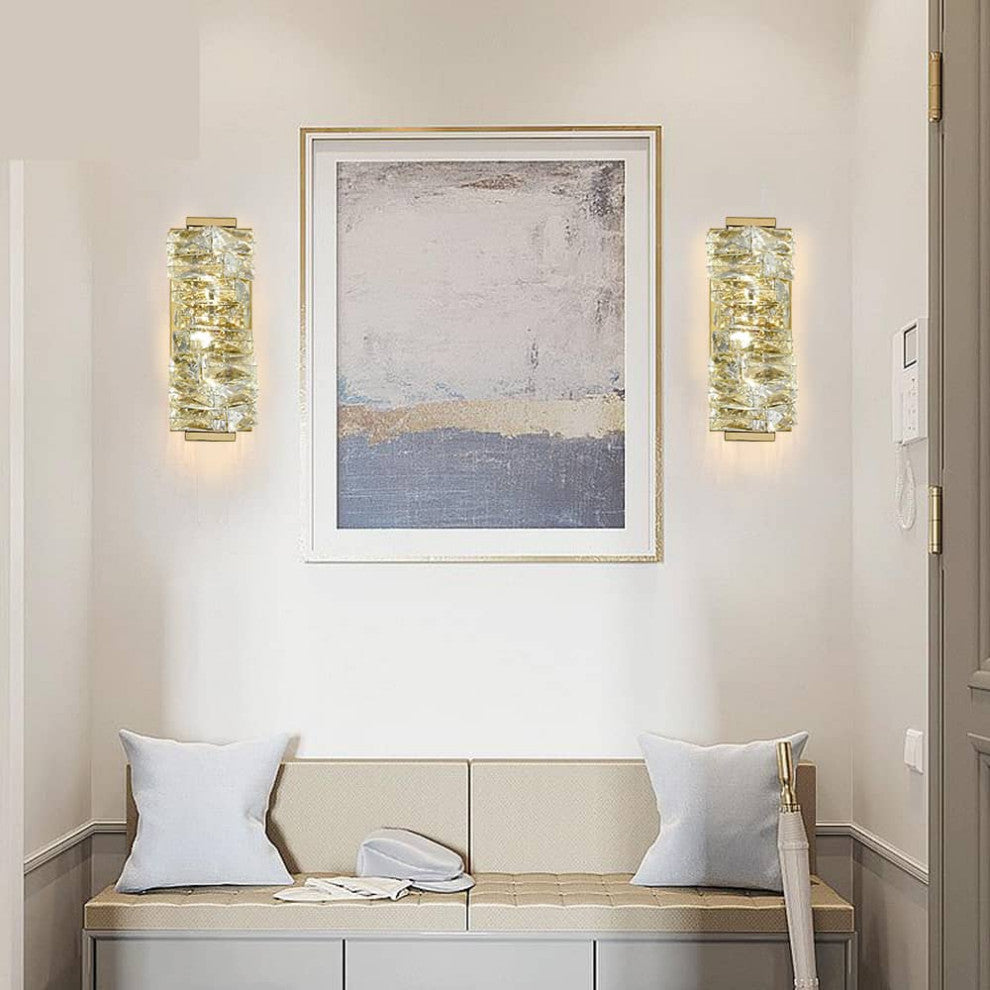 Modern Crystal LED Wall Light Gold