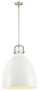 Innovations Lighting 710-1S-SN-M712-18W-LED Newton Bell 1 Light 18" Pendant