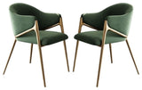 Light Luxury Postmodern Minimalist Dining Chair, Green