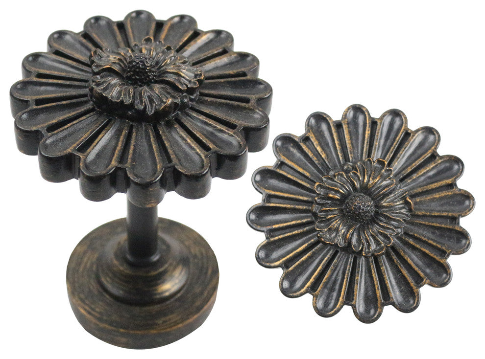 Bellis Medallion Drapery Holdback, Burnt Gold